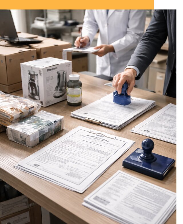 Сертификация импортных товаров от 12406 с таможенным сопровождением